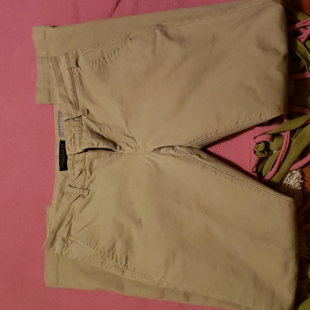 Aeropostale Size 28x30 Tan Skinny Fit Khakis Boys